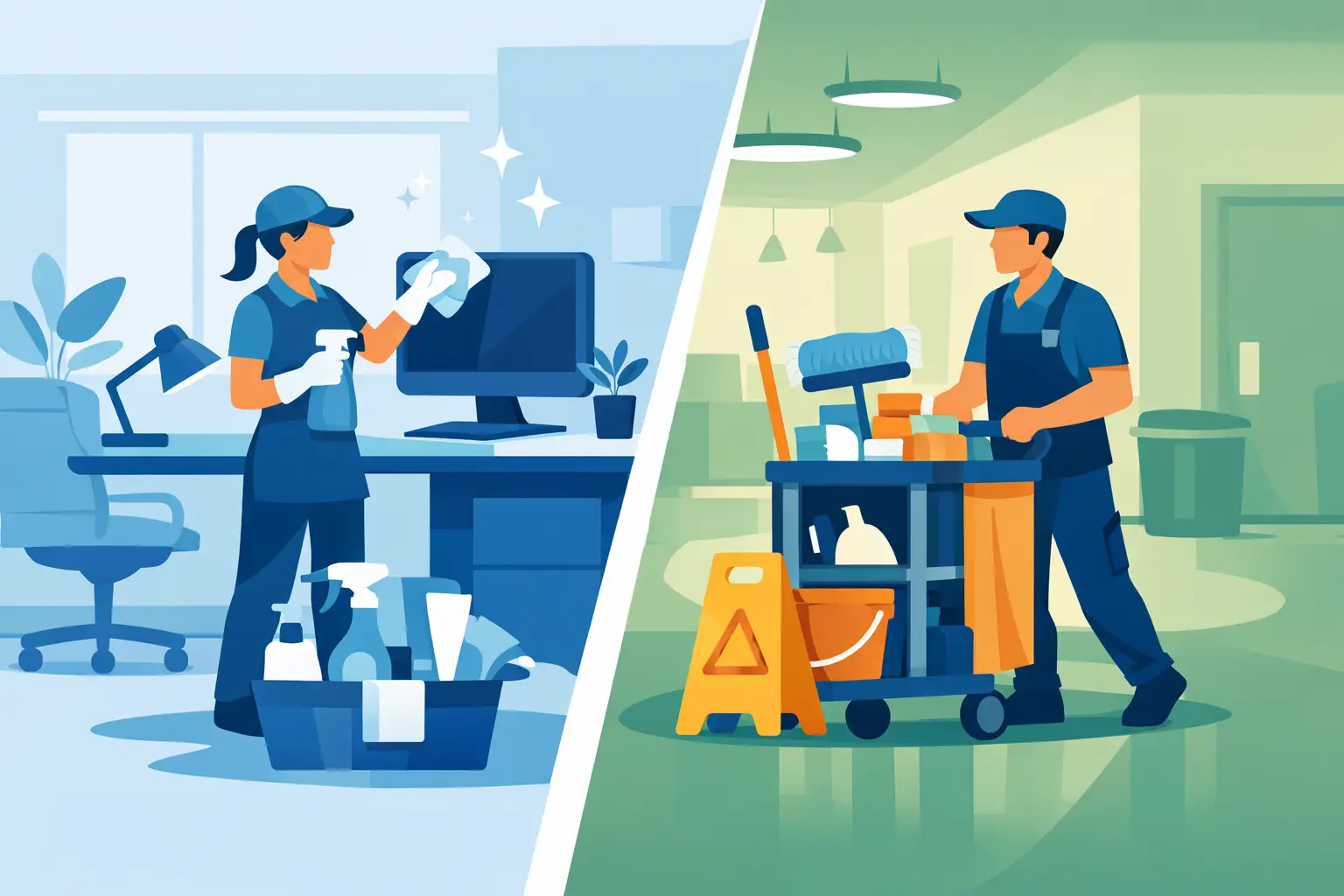 Office Cleaning vs Janitorial Services