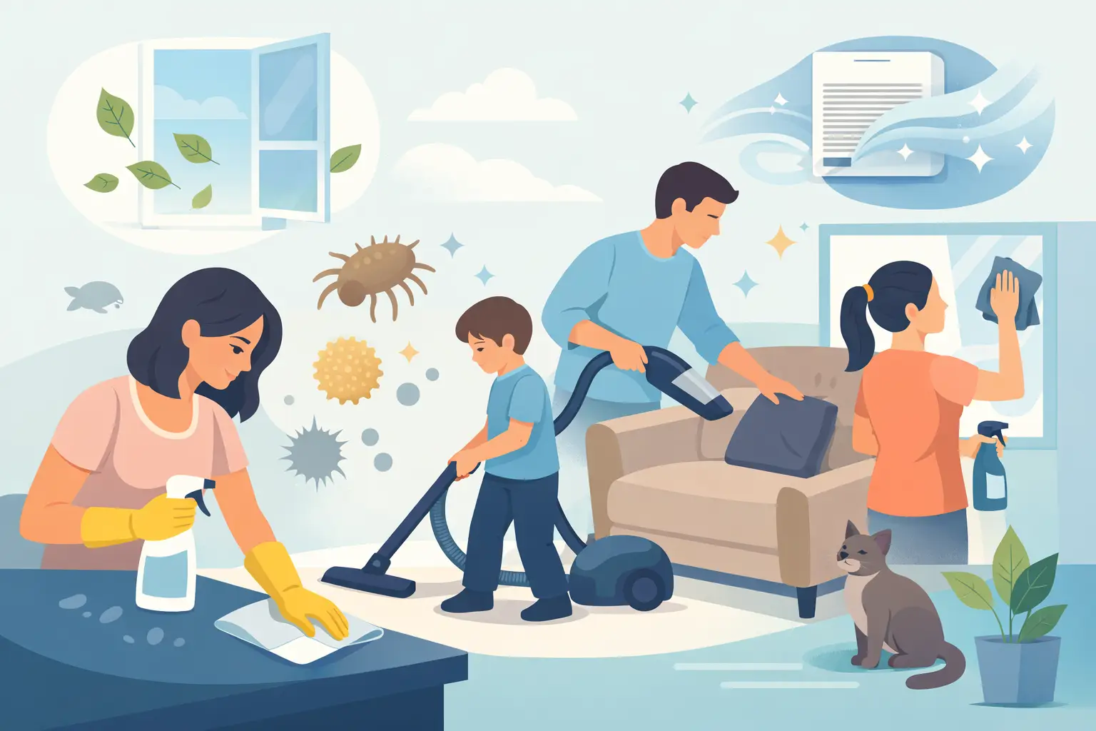 Family Allergy Cleaning Routine That Works